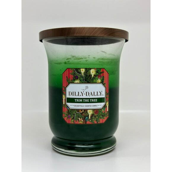 Dilly-Dally "Trim The Tree" Delightfully Scented Candle With Wooden Lid READ - Picture 3 of 9